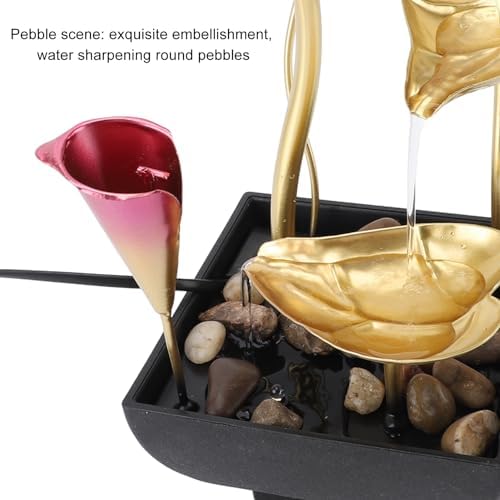 Tomotato Tabletop Fountain with LED Light and USB Power