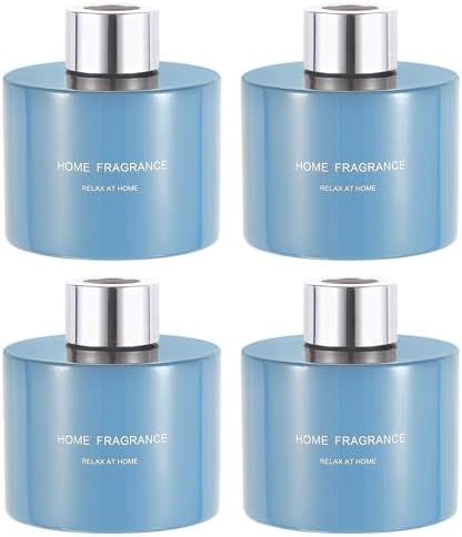 HARFINGTON 4 Pack Empty Glass Diffuser Bottles 140ml