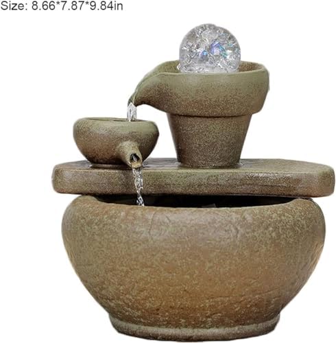 ONEEL Ceramic Tabletop Fountain with Ball