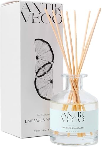 Lime Basil Mandarin Reed Diffuser Set - 67 Fl Oz - 8 Rattan Sticks