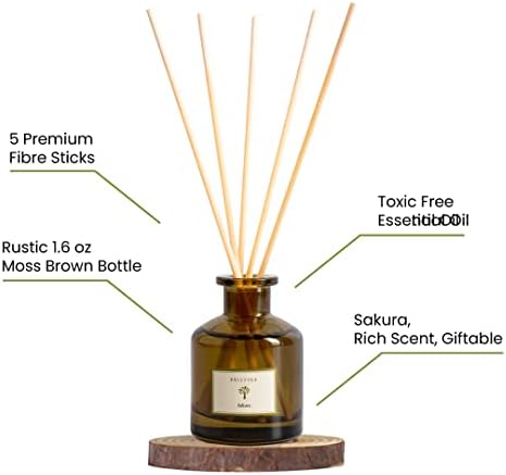 Pristine Sakura Reed Diffuser Set Cherry Blossom Aroma