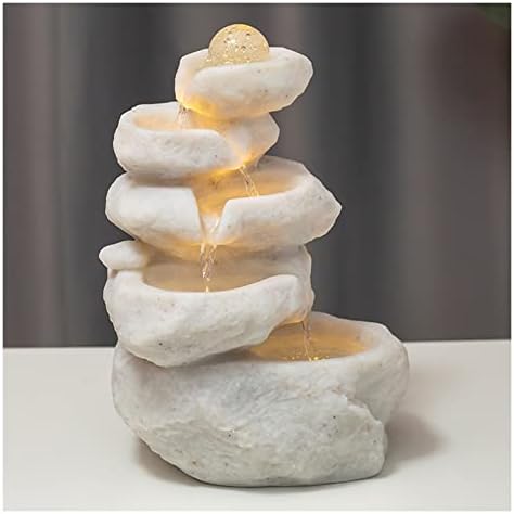 Desktop Fountain with LED Lights and Soothing Waterfall Sound