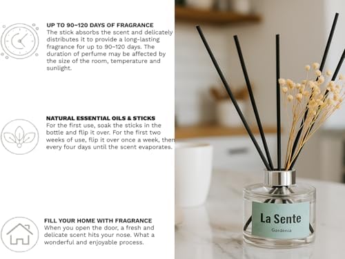 La Sente Gardenia Reed Diffuser Set 67fl oz
