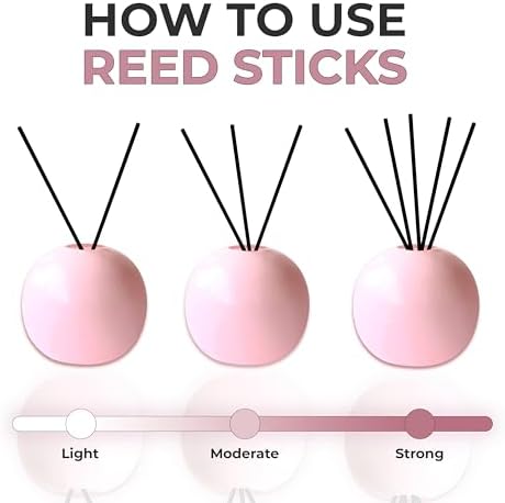 Ampure Rose Fragrance Ceramic Reed Diffuser Set