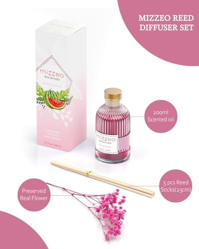 MIZZEO Watermelon Reed Diffuser Set 676 Fl Oz