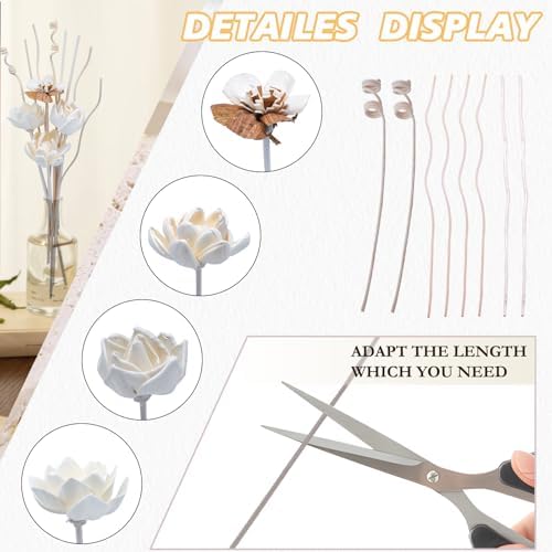 Oxmidud Flowers Reed Diffuser Sticks Set