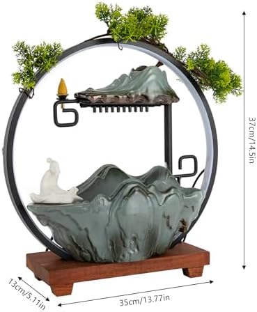 Indoor Waterfall Fountain with LED Lights and Pump
