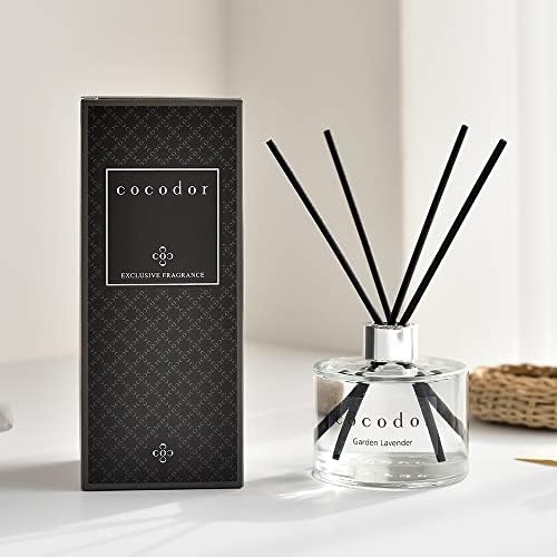 Cocodor Reed Diffuser 2 Pack Black Glass Cotton Core
