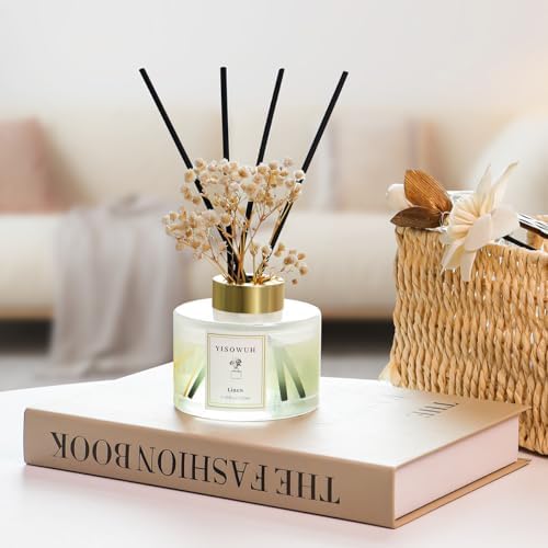 Linen Scent Reed Diffuser Set with 8 Sticks