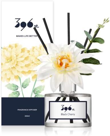 396 St Dahlia Flower Reed Diffuser Set - Black Cherry 200ml