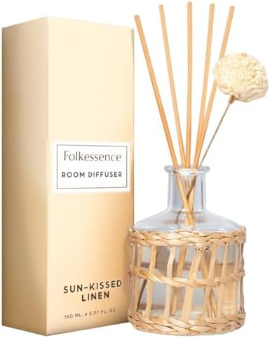 Folkulture Reed Diffuser Set 5 Oz Linen Scent