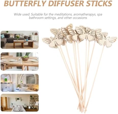 Uonlytech 10pcs Butterfly Reed Diffuser Sticks