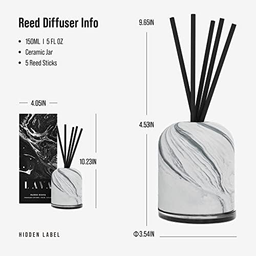 Hidden Label Lava Fragrance Reed Diffuser Set