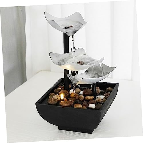 Small Indoor Metal Tabletop Waterfall Fountain Decor