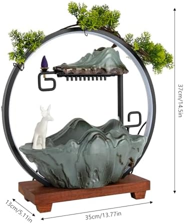 Tabletop Buddha Fountain with Lights and Pump