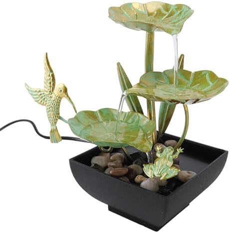 Zen Water Fountain Desk Fountain with USB Decor and LED Lighting