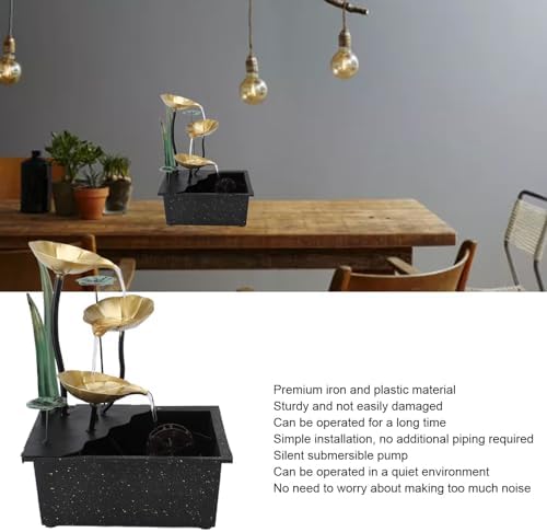 USB Tabletop Water Fountain with Adjustable LED Light