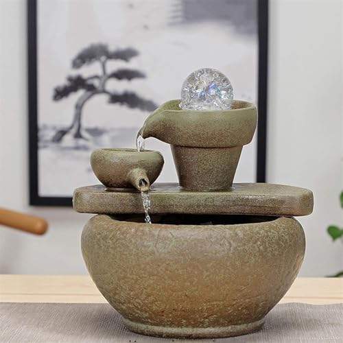 ONEEL Ceramic Tabletop Fountain with Ball