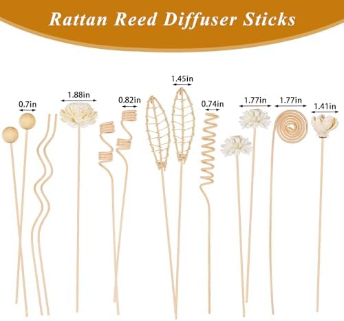 HFKPJRT 16Pcs Reed Diffuser Sticks Set