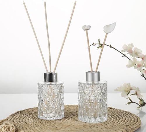 VASANA 150ML Glass Diffuser Jar Empty Container for Aromatherapy