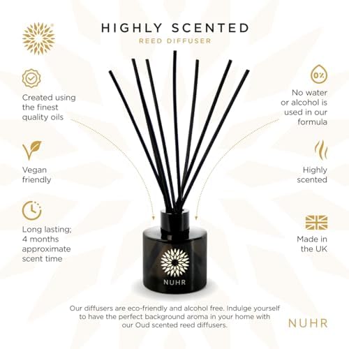 NUHR Home Reed Diffuser Oud Wood Sticks Gift Set