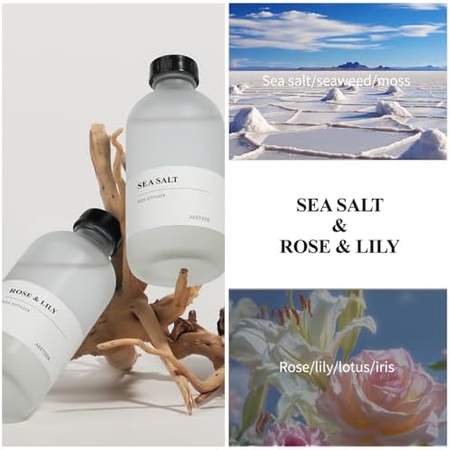 Rose Lily Sea Salt Reed Diffuser Set of 2