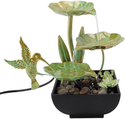 Zen Water Fountain Desk Fountain with USB Decor and LED Lighting