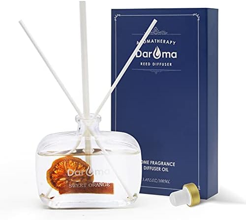 DAROMA Reed Diffuser Set with Dried Flowers and Natural Rattan Sticks