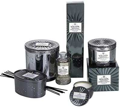 Voluspa Makassar Ebony Peach Reed Diffuser Set