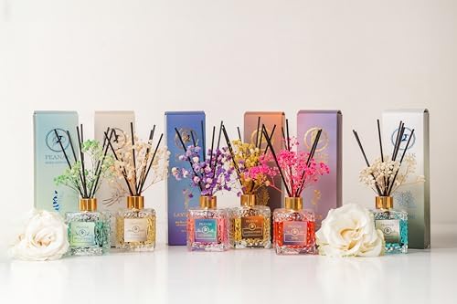 PEANAK Reed Diffuser Set Rose Honey 67oz Set of 2