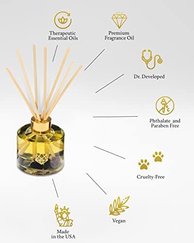 Crystal Infused Reed Diffuser 4 Oz - Sleep Rose Lavender Vanilla