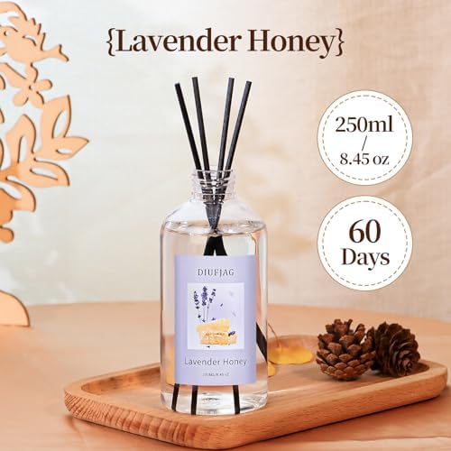 DIUFJAG Lavender Honey Reed Diffuser Set