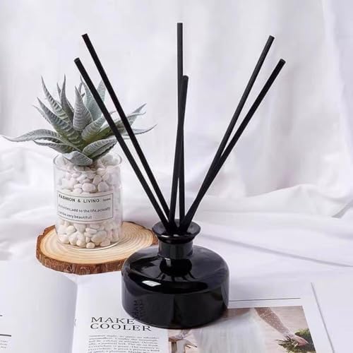 200ml Black Round Glass Diffuser Bottle