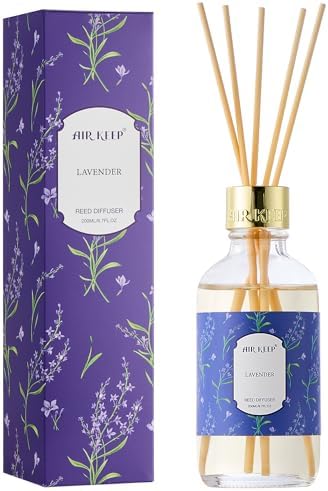 Airkeep Lavender Reed Diffuser Set with 8 Sticks 676 Oz