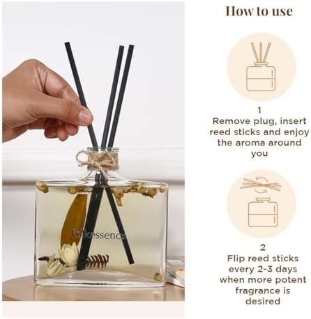 Folkulture Reed Diffusers for Home with 5 Sticks