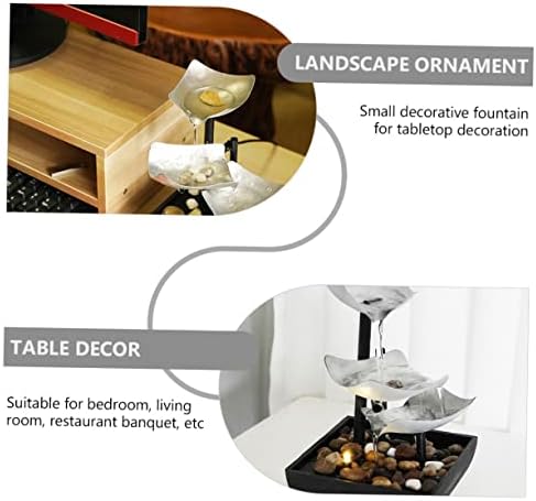 PRETYZOOM Waterfall Tabletop Fountain Indoor Decor