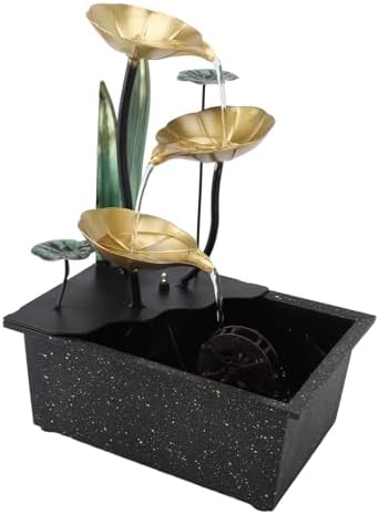 Quiet Circulating Iron Tabletop Fountain with LED Light