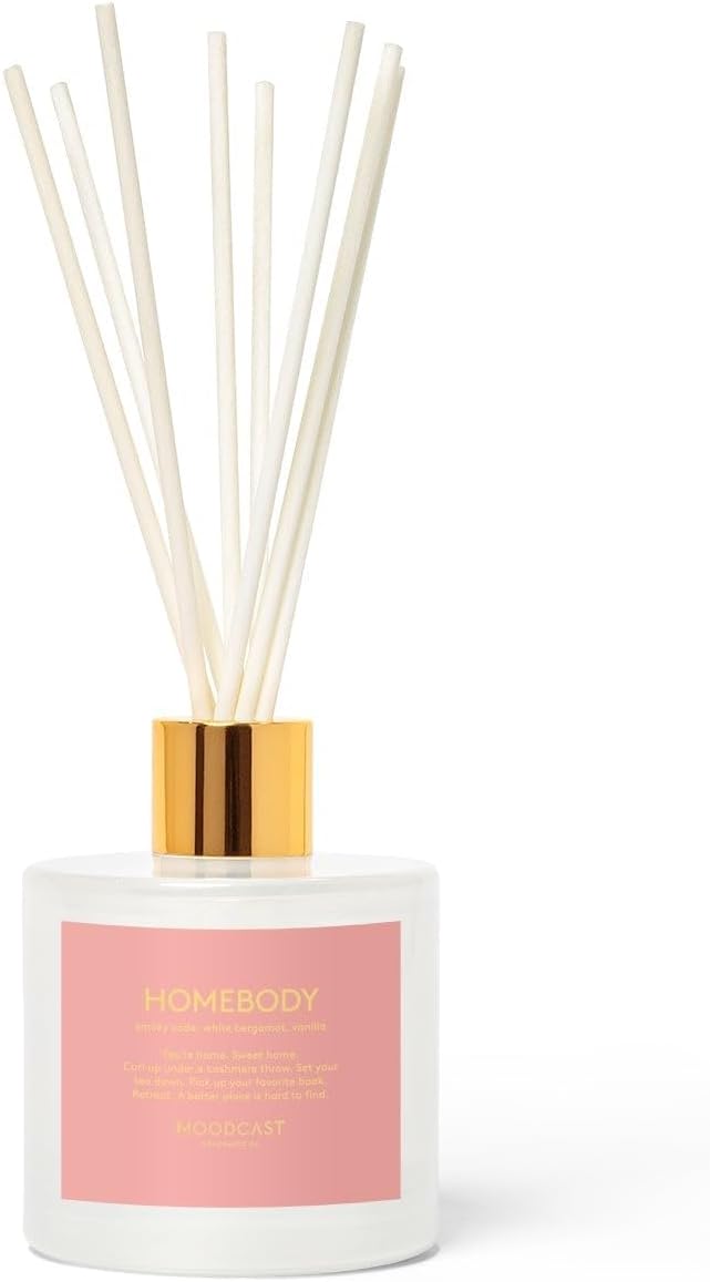 Moodcast Homebody Reed Diffuser Set - Vanilla and White Bergamot