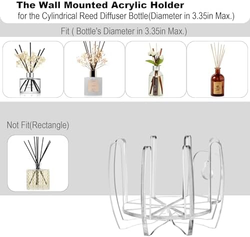 Preserved Flower Reed Diffuser Holder No-Drill Wall Mount