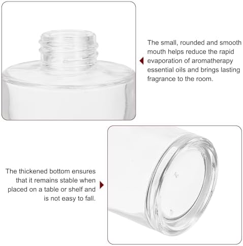 HARFINGTON 4oz Empty Glass Diffuser Bottle for Aromatherapy
