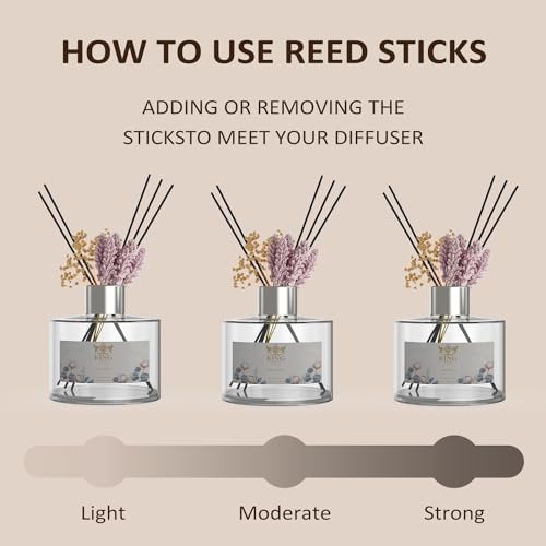 KING OF SCENTS 200ml Pure Cotton Reed Diffuser Set Pack of 3
