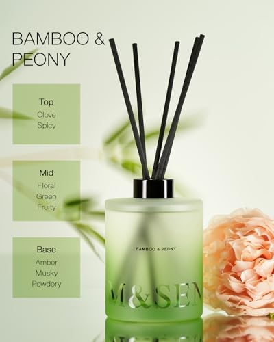 MSENSE Bamboo Peony Reed Diffuser Set