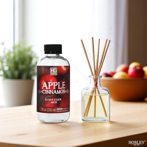 Hosley Premium Apple Cinnamon Reed Diffuser Refills Set of 2
