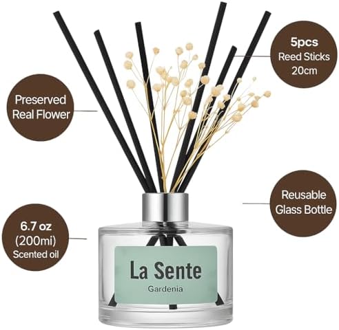 La Sente Gardenia Reed Diffuser Set 67fl oz