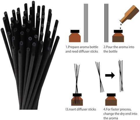 Mobilia 100PCS 3mm Reed Diffuser Sticks Set