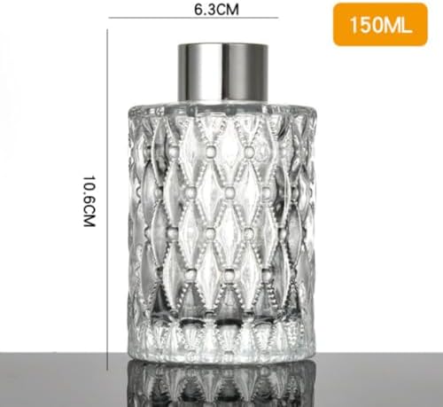 VASANA 150ML Glass Diffuser Jar Empty Container for Aromatherapy
