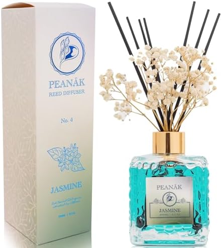 PEANAK Reed Diffuser Set Jasmine Amber Oil