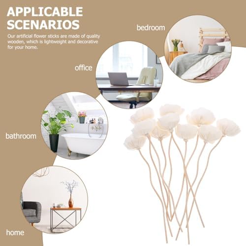 Garneck 10PCS Natural Rattan Diffuser Sticks