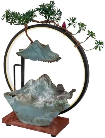 KELIBI Tabletop Fountain with LED Light and Pump