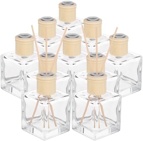 Mifoci 10 Piece Glass Diffuser Set with Sticks and Caps